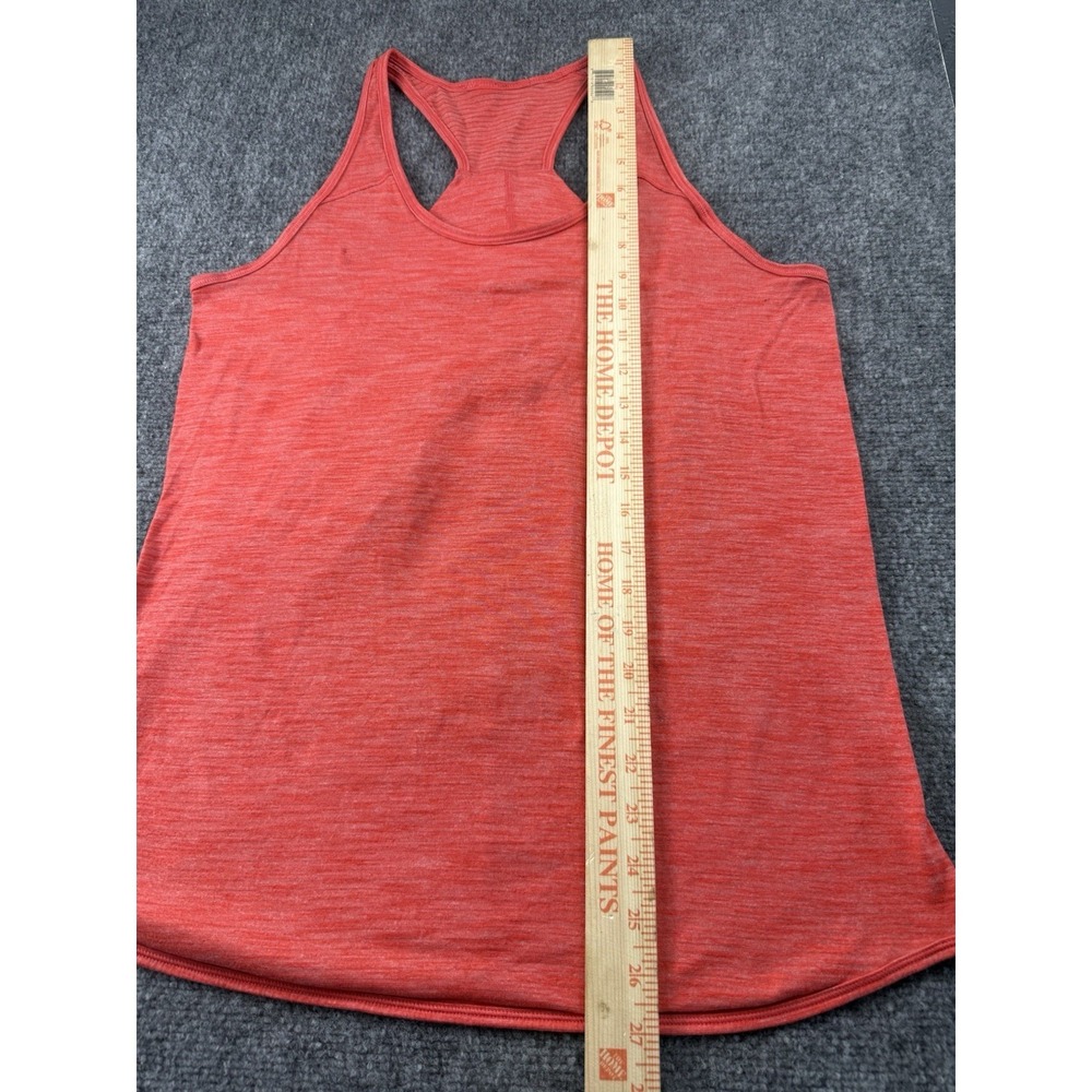 Lululemon Womens Twist Back Racerback Tank Heathered Coral Active Top Size 12 - Picture 7 of 10